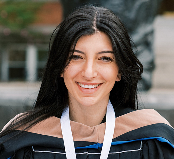 woman in graduate gown 