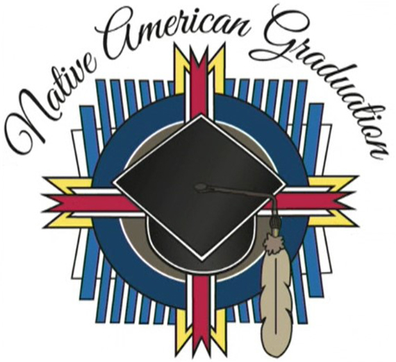 graphic element representing native american graduation