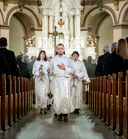 Funeral of Fr. Bernard Coughlin, S.J., at Gonzaga University.