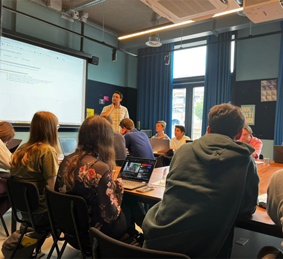 Students in a classroom setting.