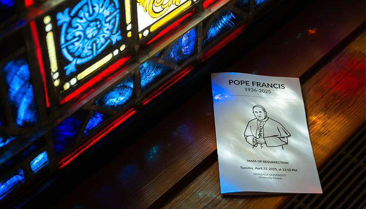 A photo of a program for the Pope's death.