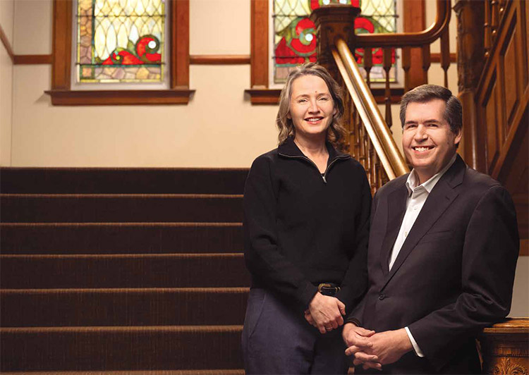 Thayne and Julie McCulloh in College Hall.
