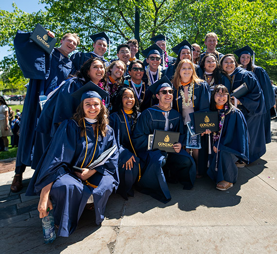 Graduating seniors at Gonzaga's commencement ceremony