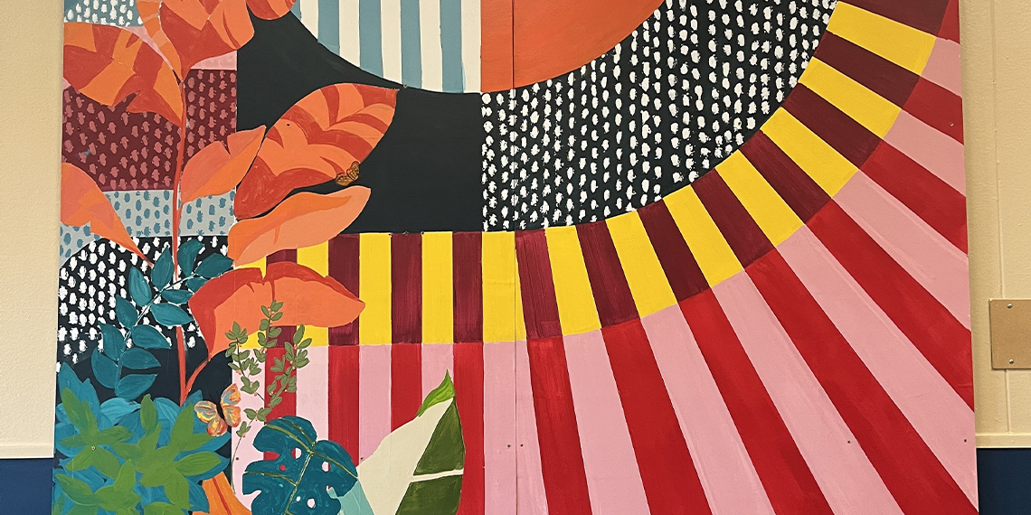 A painted picture hanged on a wall