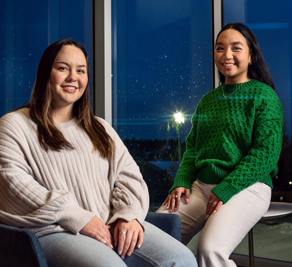 Future teachers (L-R) Meredith Rupe, Max Reyes.