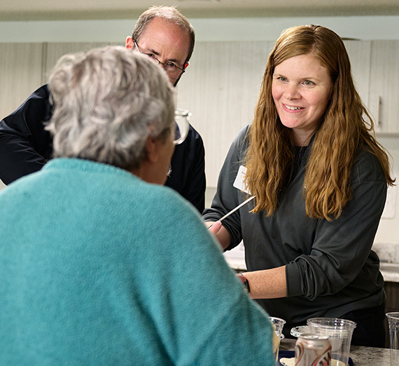 People doing community service.