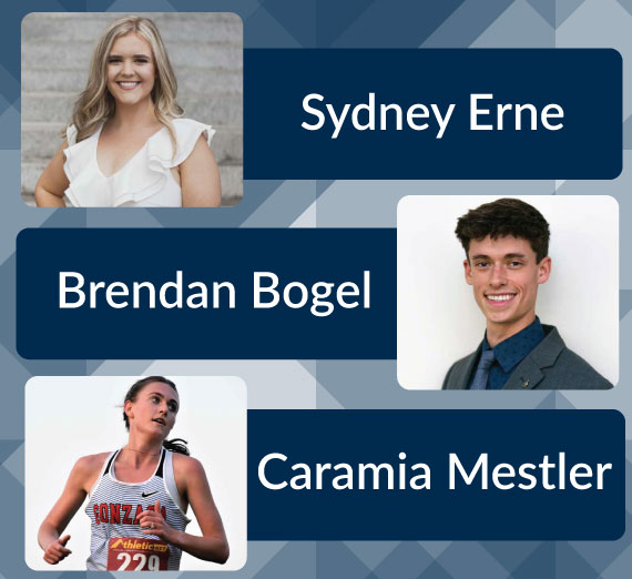Photos of Sydney Erne, Brendan Bogel, and Caramia Mestler