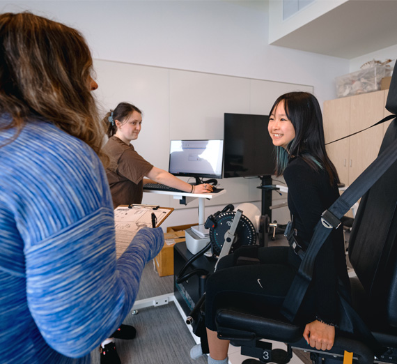 Human Physiology students enjoying the new lab spaces in the UW-GU Health Partnership building. 