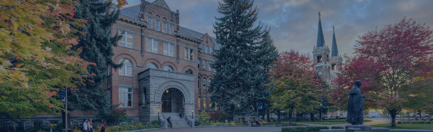 Front of College Hall on Gonzaga University's campus