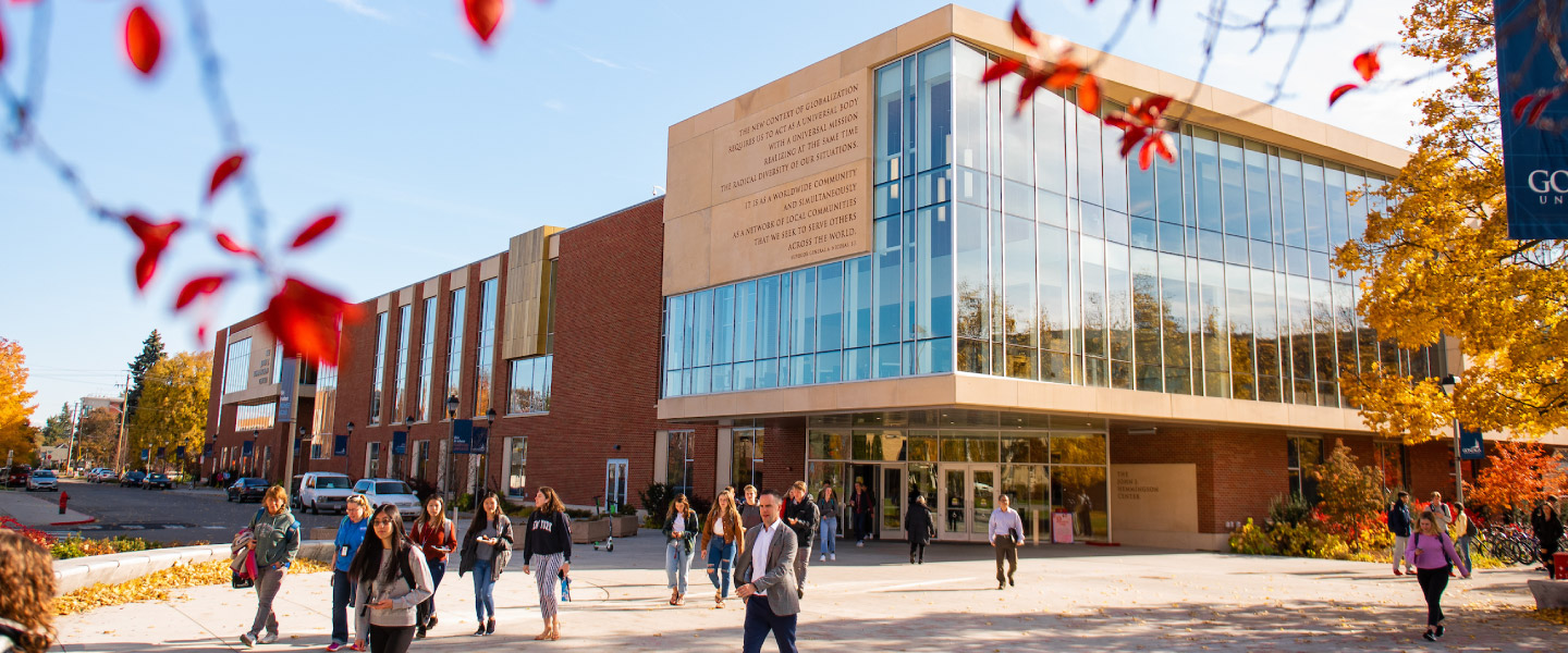 exterior of the John J. Hemmingson Center on Gonzaga University's campus